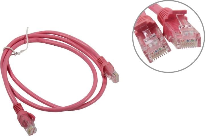 Cablexpert <PP12-1M/RO> Patch Cord UTP кат.5e, 1м, розовый