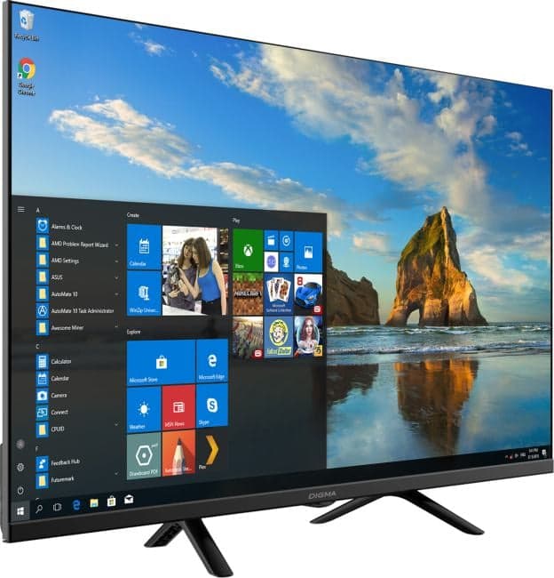 Телевизор LED Digma 32" DM-LED32SBB34 Салют ТВ Frameless Metal черный HD 60Hz DVB-T DVB-T2 DVB-C DVB-S DVB-S2 USB WiFi