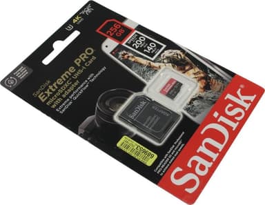 SanDisk Extreme PRO <SDSQXCD-256G-GN6MA> microSDXC Memory Card 256Gb UHS-I U3 V30 A2 + microSD--> SD Adapter