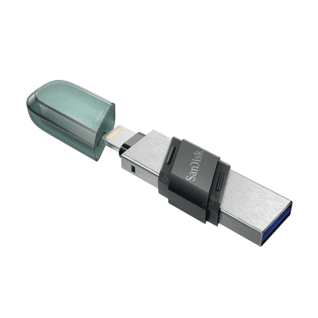 SanDisk iXpand Flip for iPhone and iPad <SDIX90N-128G-GN6NE> USB 3.1/Lightning Flash Drive 128Gb (RTL)