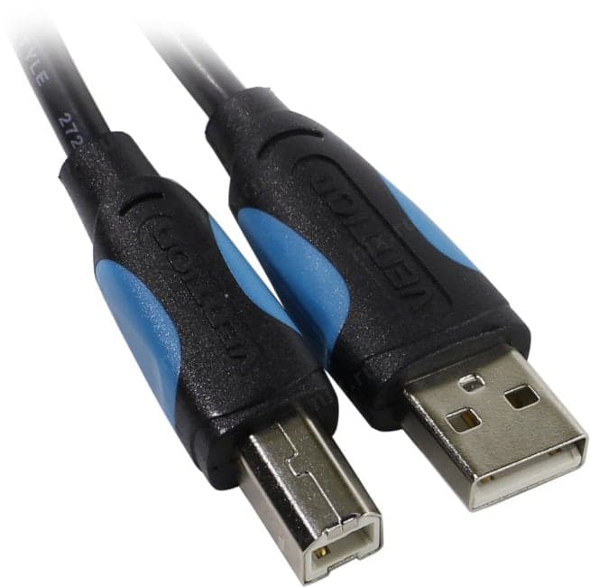 Vention <VAS-A16-B100> Кабель USB 2.0 A-->B 1м 1 фильтр