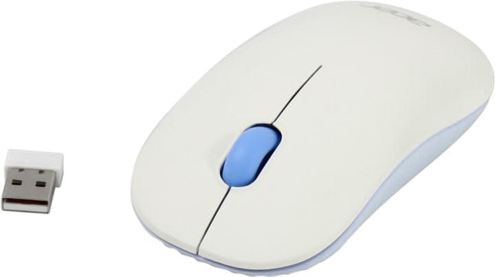 Acer Wireless Optical Mouse OMR205 White/Blue <ZL.MCEEE.02H> (RTL) USB 3btn+Roll