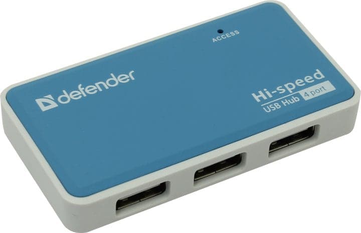 Defender Quadro Power <83503> 4-Port USB2.0 HUB + Б.п.