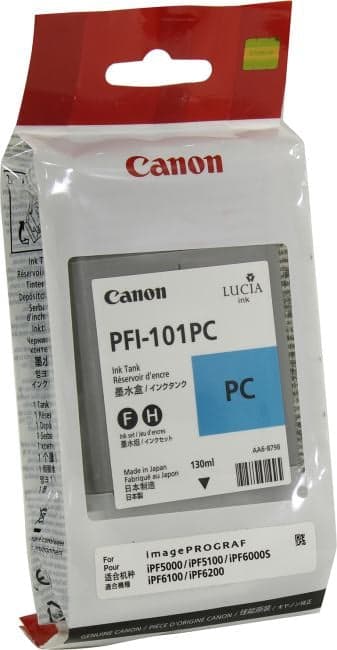 Чернильный контейнер Canon PFI-101PC Photo Cyan для iPF5000/5100/6000S/6100/6200