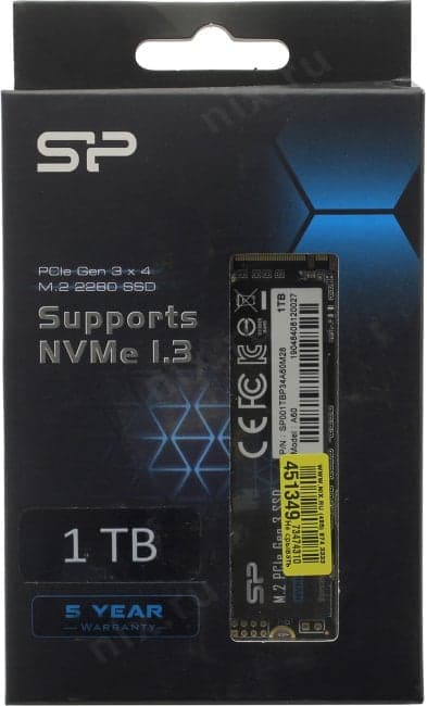 SSD 1 Tb M.2 2280 M Silicon Power <SP001TBP34A60M28> 3D TLC