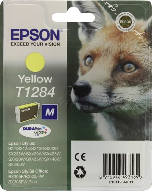Картридж T1284 <Yellow> для EPS S22/SX125/130/230/235W/420W/425W/430W/435W/440W/445W/BX305F/305FW/305FW Plus