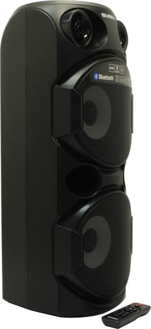 Колонка SVEN PS-750 Black (2x40W, Bluetooth, USB, microSD, FM, Li-Ion, ПДУ)