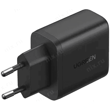 45302_ UGREEN X227 (45302) 20W USB-A+USB-C PD Charger EU. Цвет: черный