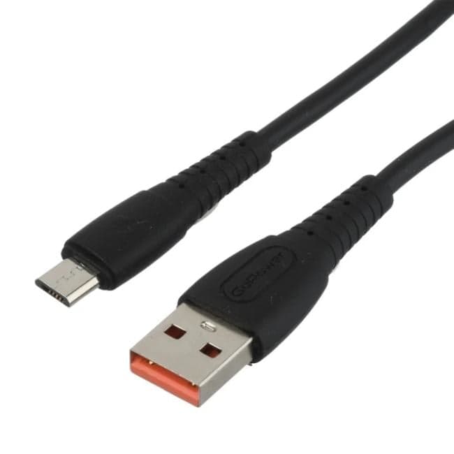 GoPower 00-00022796 Кабель/ Кабель GoPower GP07M USB (m)-microUSB (m) 1.0м 2.4A силикон черный (1/200/800)