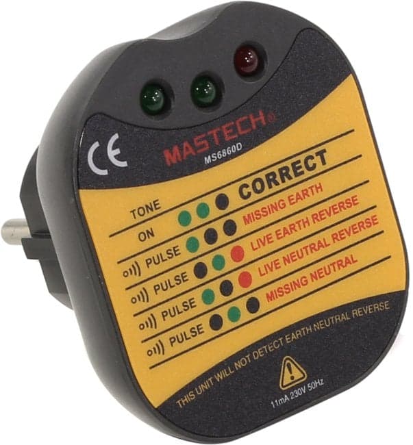 MASTECH <MS6860D> Тестер розеток (13-1260)