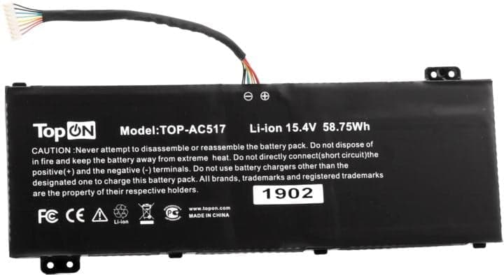 TopON TOP-AC517 Аккумулятор для ноутбука Acer AN517 15.4V 3733mAh PN: AP18E8M