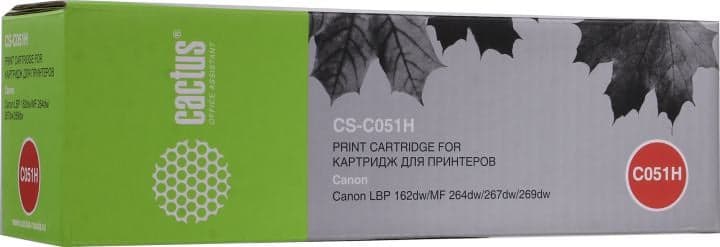 Картридж Cactus CS-C051H Black для Canon LBP 162dw/MF 264dw/267d