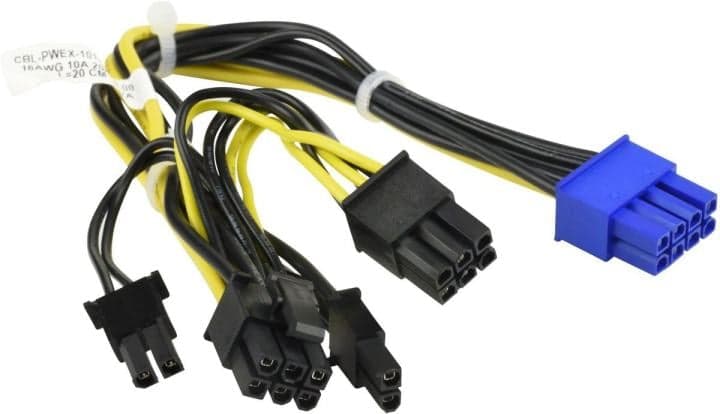 SuperMicro <CBL-PWEX-1017> Разветвитель питания для видеокарт 8pin->2x6/8pin, 20 см