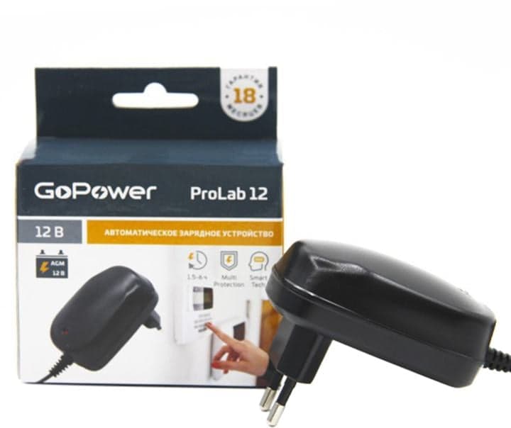 GoPower 00-00015355 З/У для свинцово-кислотных аккумуляторов 12V GoPower ProLab 12 1.0A (1/100)