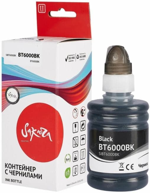 SIBT6000BK Чернила Sakura BT6000BK для Brother