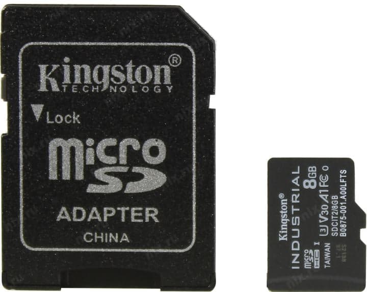Kingston <SDCIT2/8GB> microSDHC Memory Card 8Gb UHS-I U3 + microSD-->SD Adapter