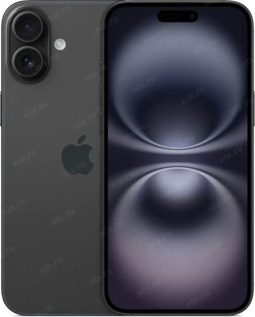 Apple iPhone 16 Plus <MXVU3HN/A 128Gb Black> (A18, 6.7" 2796x1290 OLED, 5G+WiFi+BT, 48+12Mpx)