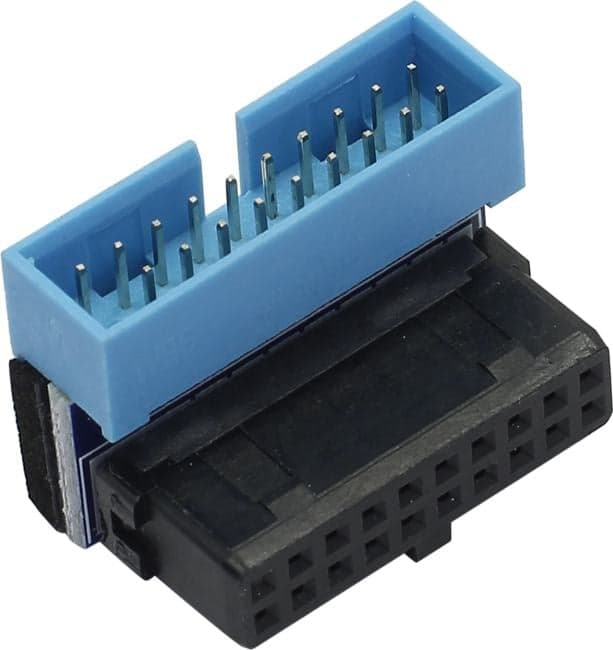 Espada <E20mf90B> Переходник с материнской платы 20pin Male to Female угловой <45533>