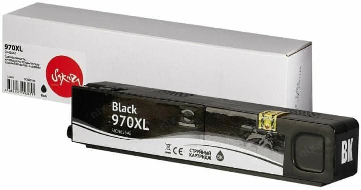 SICN625AE CN625AE (№970XL Black) Sakura струйный картридж для HP, черный, 256 мл., 10000 к.