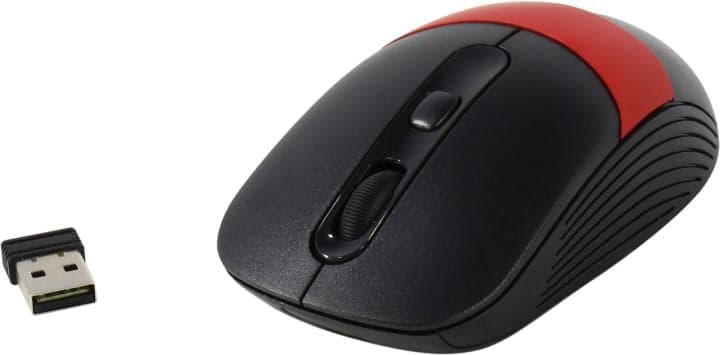 OKLICK Wireless Optical Mouse <310MW> <Black-Red> (RTL) USB 4btn+Roll <1869093>