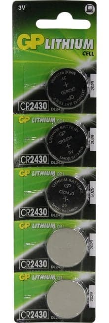 GP Lithium CR2430-5 (Li, 3V) <уп. 5 шт>