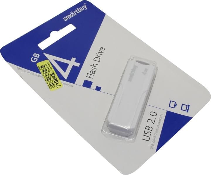 SmartBuy Clue <SB4GBCLU-W> USB2.0 Flash Drive 4Gb (RTL)