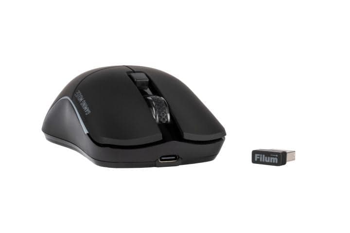 Мышь Wireless Filum FL-GMW05-BK-L оптическая USB/BT 6 кл., DPI: 10000, аккумулятор 600 mAh черная, Windows XP/Vista/7/8