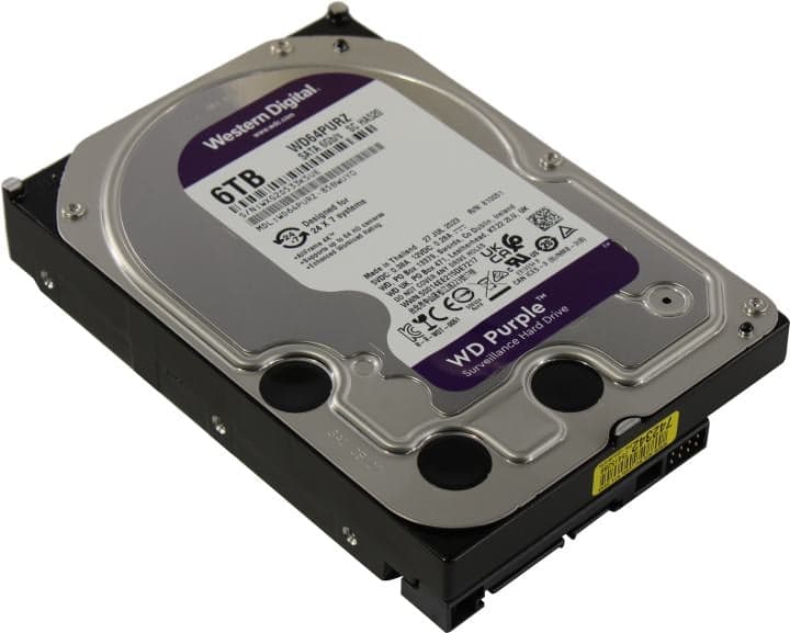 HDD 6 Tb SATA 6Gb/s Western Digital Purple <WD64PURZ> 3.5"