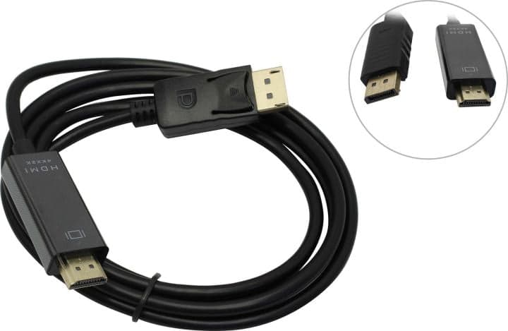 KS-is <KS-744-1.8> Кабель-адаптер DisplayPort(M) -> HDMI 19(M) 1.8м