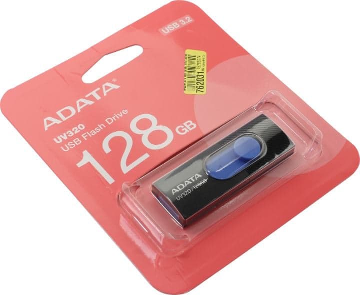 ADATA UV320 <AUV320-128G-RBKBL> USB3.1 Flash Drive 128Gb