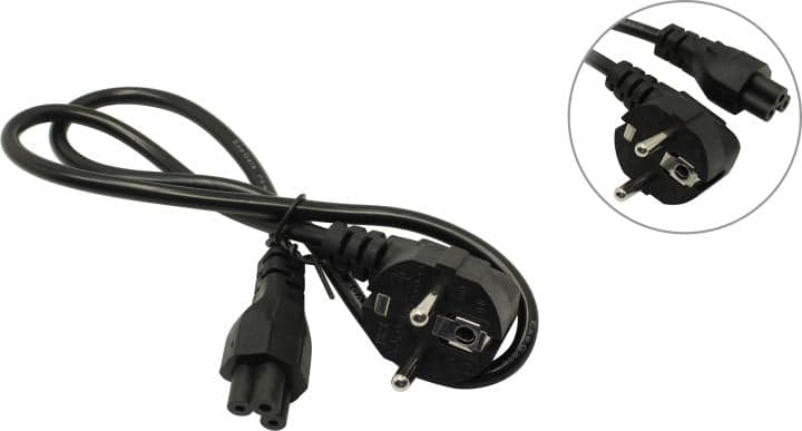 ExeGate PC5-7.5P <EP280678RUS> Кабель IEC-320-C5 - розетка 220V 0.75м Европейский стандарт, Г-образный