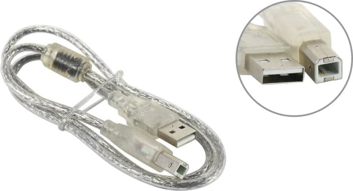 Cablexpert <CCF-USB2-AMBM-TR-0.75M> Кабель USB 2.0 A-->B 0.75м 1 фильтр