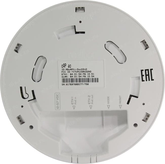MikroTik <RBcAPGi-5acD2nD> RouterBOARD cAP ac (2UTP 1000Mbps, 802.11a/b/g/n/ac)