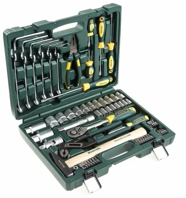 Kraftool <27976-H66_z01> KRAFTOOL EXTREM-66, 66 предм., (1/2"+1/4"), универсальный набор инструмента (27976-H66)