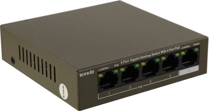 TENDA <TEG1105P-4-63W> 5-Port Gigabit Desktop Switch With 4-Port PoE