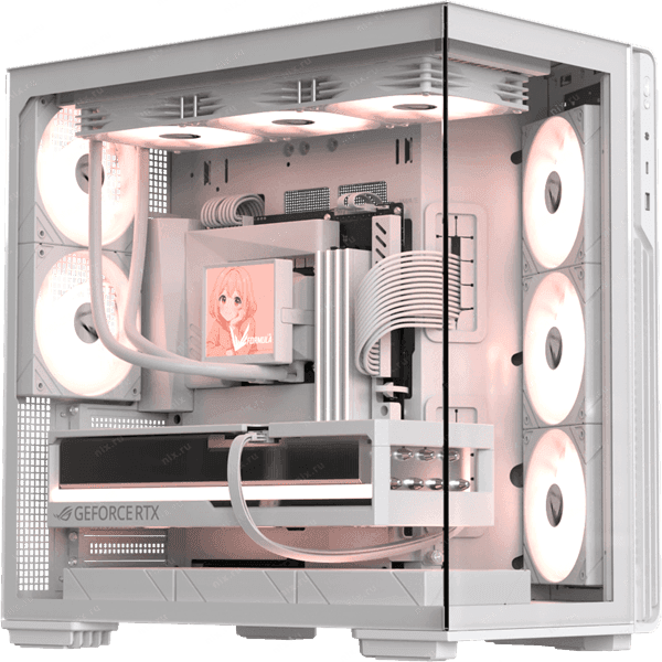 Crystal Z7 PA White корпус Formula V Line Crystal Z7 PA White, ATX, TYPE-C*1, USB3.0*1, Front+Side Glass, SIDE 3x PERFO