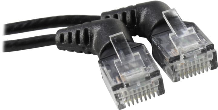 Vention <IBOBG> Patch Cord UTP кат.6a 1.5м, чёрный, угловой