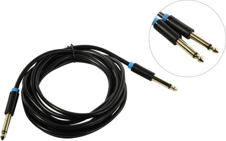 Vention <BAABI> Кабель Jack6.3-M --> Jack6.3-M 3м