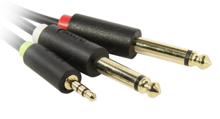 Telecom <TAV6168-1.5M> Кабель Jack3.5-M --> 2xJack6.35-M 1.5м