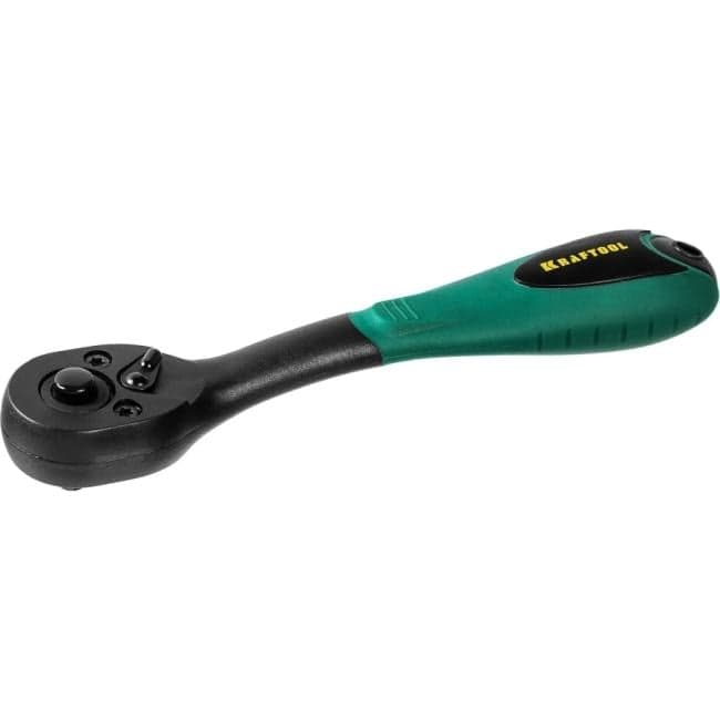 KRAFTOOL 1/4", 72 зубца, пластиковое покрытие, трещотка для торцовых головок (27796-1/4)