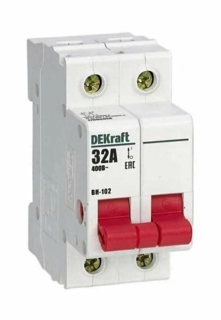 Schneider Electric 17006DEK Выкл. нагр. 2Р 32А ВН-102 DEKraft