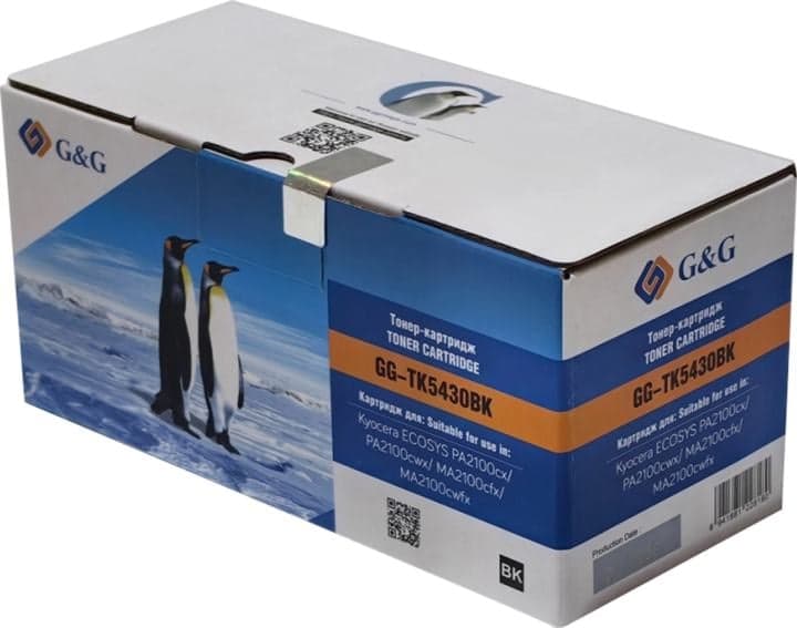 Тонер-картридж G&G GG-TK5430BK TK-5430K черный (1250стр.) для Kyocera Ecosys PA2100cx/PA2100cwx/MA2100cfx/MA2100cwfx