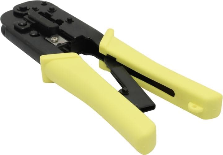 Инструмент (H)T-568R для обжима коннекторов RJ-45, RJ-11/12, с фикс.+зачистка витой пары