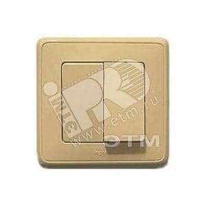 Legrand 773758 CARIVA Выключатель двухклавишный в рамку бежевый