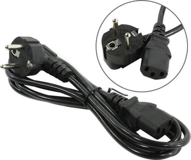 AOpen <ACE021-1.8м> Кабель компьютер - розетка 220V 1.8м Европейский стандарт, Г-образный