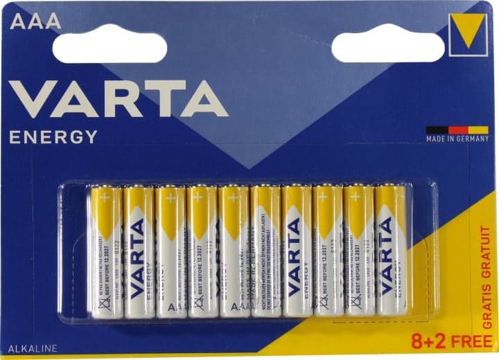 VARTA ENERGY MN2400-10 (LR03) Size"AAA", 1.5V, щелочной (alkaline) <уп. 10 шт>