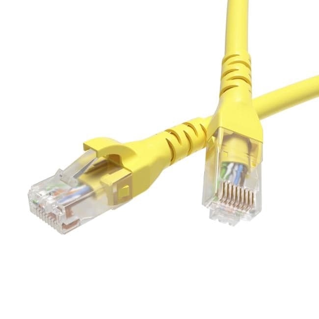 Кабель патч-корд U/UTP 6 кат. 1м DKC RN6UU4510YL LSZH, желтый, "RAM telecom"