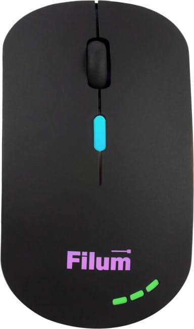 Мышь Wireless Filum FL-MBT25-BK оптическая USB/BT 4 кл., DPI: 800/1200/1600, питание АА 1 шт., черная, Windows XP/Vista