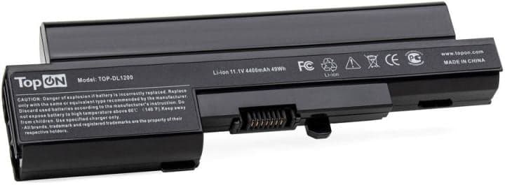 TopON TOP-DL1200 Dell Vostro 1200, Compal JFT00 Series. 11.1V 4400mAh 49Wh. PN: RM628.