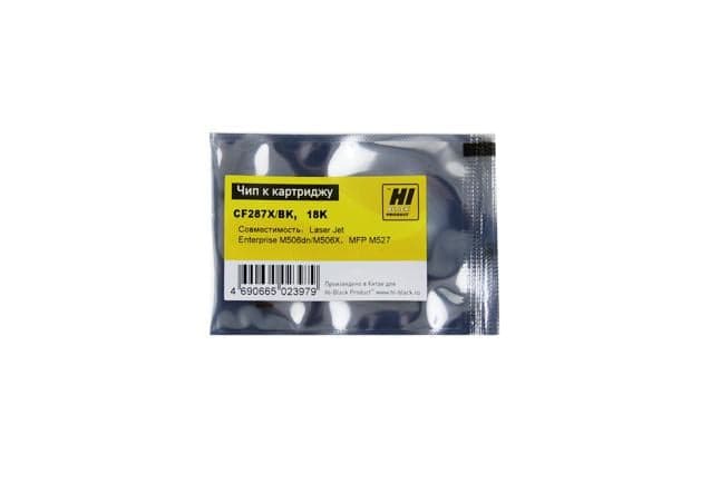 Чип Hi-Black к картриджу HP LJ Enterprise M506/M527/M501 (CF287X) OEM size, Bk, 18K